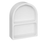 Étagère murale en bois coloris blanc - Longueur 35 x Profondeur 12 x Hauteur 45 cm