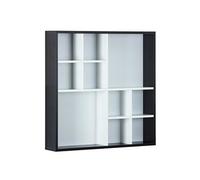 Etagere murale en bois coloris noir / blanc - L.70 x H.70 x P.13 cm --