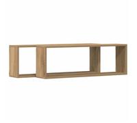 vidaXL Étagères murales Chêne artisanal 80×15×26 cm – Bois d'ingénierie – 2 pièces