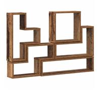Vidaxl Cube Mural Bois Ancien 96 X 12 X 64 Cm Bois D'ingénierie