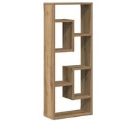 Étagère murale en bois d'ingénierie - vidaXL - Chêne artisanal - 36x16x90 cm - Capacité 40 kg - Moderne - Trapézoïdale