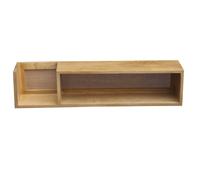 Etagère murale en bois manguier massif et cannage rotin L90 cm ACANGE