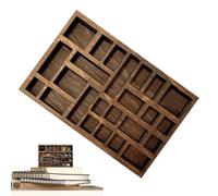 Étagère murale en bois - Organiseur multi-emplacements, présentoir à | Grille en bois divisée | Décoration murale pour ferme, boîte à souvenirs qui organise des objets