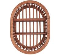 Étagère Murale en Bois Ovale Suspendue pour Rangement et Décoration | Style Rustique, Installation Facile, Salon et Chambre, Usage Pratique