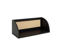 Atmosphera - Étagère murale en cannage - Noir et beige
