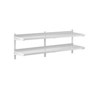 Etagère murale en inox - 2 étagères - 40 x 180 cm | Royal Catering