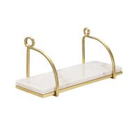 Étagère murale, étagère glam en métal doré et marbre blanc Marble