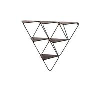 Etagère murale en métal coloris noir - Longueur 72 x Hauteur 63 x Profondeur 22 cm --