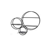 Etagère murale en métal coloris noir - Longueur 90 x Hauteur 73 x Profondeur 15 cm - -