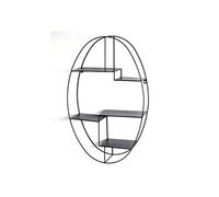 Etagère murale en métal laqué noir - Longueur 44 x Hauteur 71 x Profondeur 16 cm --