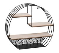 Etagère Murale en Métal Noir 39 x 36 cm - Atmosphera