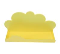 Étagère Murale en Plastique Jaune Magnétique Nuage Cartoon | Rangement pour Livres et Télécommandes, Bords Arrondis, Installation Facile, Salon ou Bureau