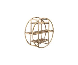 Etagère murale en rotin beige, étagères multiples, forme arrondie - Bloomingville, Sia - Ø52xH20 cm