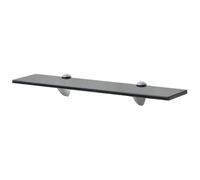Étagère murale en verre - vidaXL - 50x10 cm - Verre trempé 8 mm - Noir - Capacité 10 kg - Facile à assembler