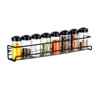 Étagère murale épices Porte-épices avec bocaux à épices 9 pcs