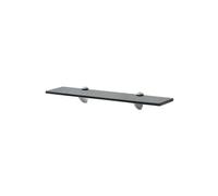 vidaXL Étagère murale en verre pour salon, chambre, salle de bain 50 x 10 cm 8 mm Noir
