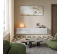 Étagère murale Evaton 180 x 32 x 30 cm blanc brillant