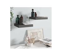 vidaXL Étagère Flottante 2 pcs Gris