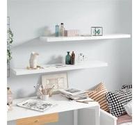 vidaXL Étagère murale flottante 2 pcs - Blanc brillant