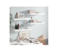 Etagère murale flottante 4 pcs Blanc brillant 50x23x3,8 cm MDF