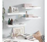 Étagère murale flottante 4 pcs Blanc brillant 50x23x3,8 cm MDF Blanc brillant G