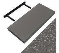 Casaria® Étagère Murale Flottante Grise 50 cm MDF Robuste Effet Flottant Support de Fixation Inclus étagère Bois