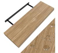Etagère murale flottante 70cm max. 15kg chêne MDF robuste effet flottant support de fixation inclus étagère bois rangement livre