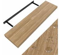 Casaria® Étagère Murale Flottante chêne 90 cm MDF Robuste Effet Flottant Support de Fixation Inclus étagère Bois