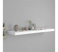 vidaXL Etagère Murale Flottante Etagère Suspendue Support Mural Bibliothèque Salon Salle de Séjour Maison Intérieur Blanc 90x23,5x3,8 cm MDF