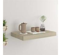 vidaXL Etagère Murale Flottante Etagère Suspendue Support Mural Bibliothèque Salon Salle de Séjour Maison Intérieur Couleur de Chêne 40x23x3,8 cm MDF