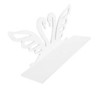 Étagère Murale Flottante Cygne Décoratif Blanc pour Chambre | PVC Bois Composite, Grosse Capacité, Organise les Toilettes, Effet Moderne Soigné, Gain de Place