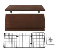 Étagère Murale Flottante en Bois et Fer pour Rangement et Décoration | Style Moderne, Effet Visuel Soigné, Cuisine et Organisation, Support Mural Polyvalent