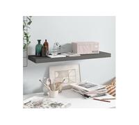 vidaXL Étagère Murale Flottante Gris Brillant 80x23,5x3,8 cm MDF