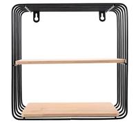 Étagère Murale Flottante Grosse Capacité Noire, en Fer et Bois | Style Moderne, Effet Visuel Soigné, Ne Se Déforme Pas, pour Salle de Bain et Chambre