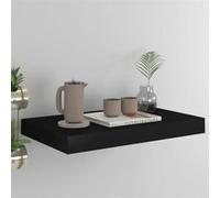 Etagère murale flottante noir 40x23x3,8 cm MDF