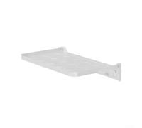 Étagère murale flottante sans perçage en acier au carbone robuste avec bord surélevé - Organisation moderne pour articles de toilette, livres, blanc