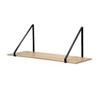 Étagère murale grande profondeur - P29.5cm - Bois clair - 80 cm X 29.5 cm X 30 cm - CALICOSY