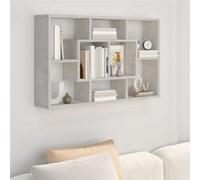 vidaXL Étagère murale Gris béton 85x16x52,5 cm Bois d'ingénierie