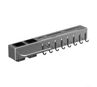 Étagère murale grise en acier inoxydable pour cuisine, perceuse, ustensiles et baguettes avec barre de serviette, étagère d'organisation propre pour
