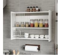 Étagère murale Helsingør à 3 niveaux pour cuisine 60 x 84 x 20 cm blanc