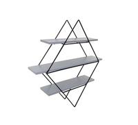 Mendler Etagère Murale HWC-A80 60x55x12cm Gris-Bleu