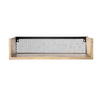 Étagère murale industrielle en bois manguier massif et métal noir L60 cm RACK