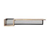 Étagère murale industrielle en bois manguier massif et métal noir L90 cm RACK