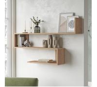 Étagère murale Kitee à 3 niveaux 71,5 x 120 x 14,5 cm effet chêne