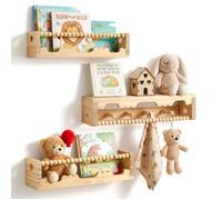 Étagère Murale Lot de 3 étagères flottantes étagère Murale Bois idéal pour Les salles de Bains, Les Salons,40cm Bibliothèque
