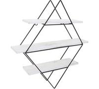 Mendler Etagère Murale HWC-A80 60x55x12cm Shabby Blanc