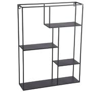Etagère murale métal rectangle 60x45 cm - - Noir - Métal