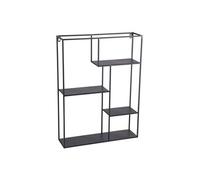 Etagère murale métal rectangle 60x45 cm - - Noir - Métal