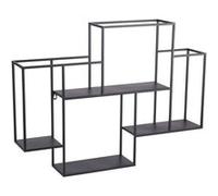 Étagère murale métal rectangle 75x55 cm - Table Passion - Noir - Métal Noir G