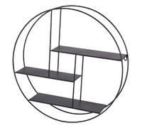 Etagère murale métal ronde 60 cm - - Noir - Métal